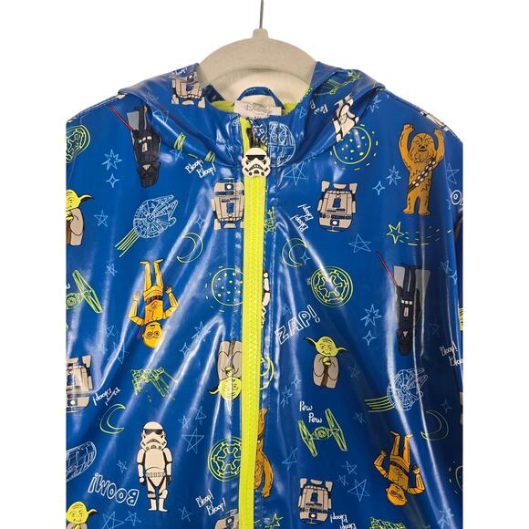 Disney Star Wars GIRLS Hooded Full Zip Winter Snow Rain Jacket 5/6 - Picture 2 of 10
